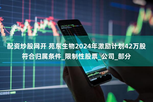 配资炒股网开 苑东生物2024年激励计划42万股符合归属条件_限制性股票_公司_部分